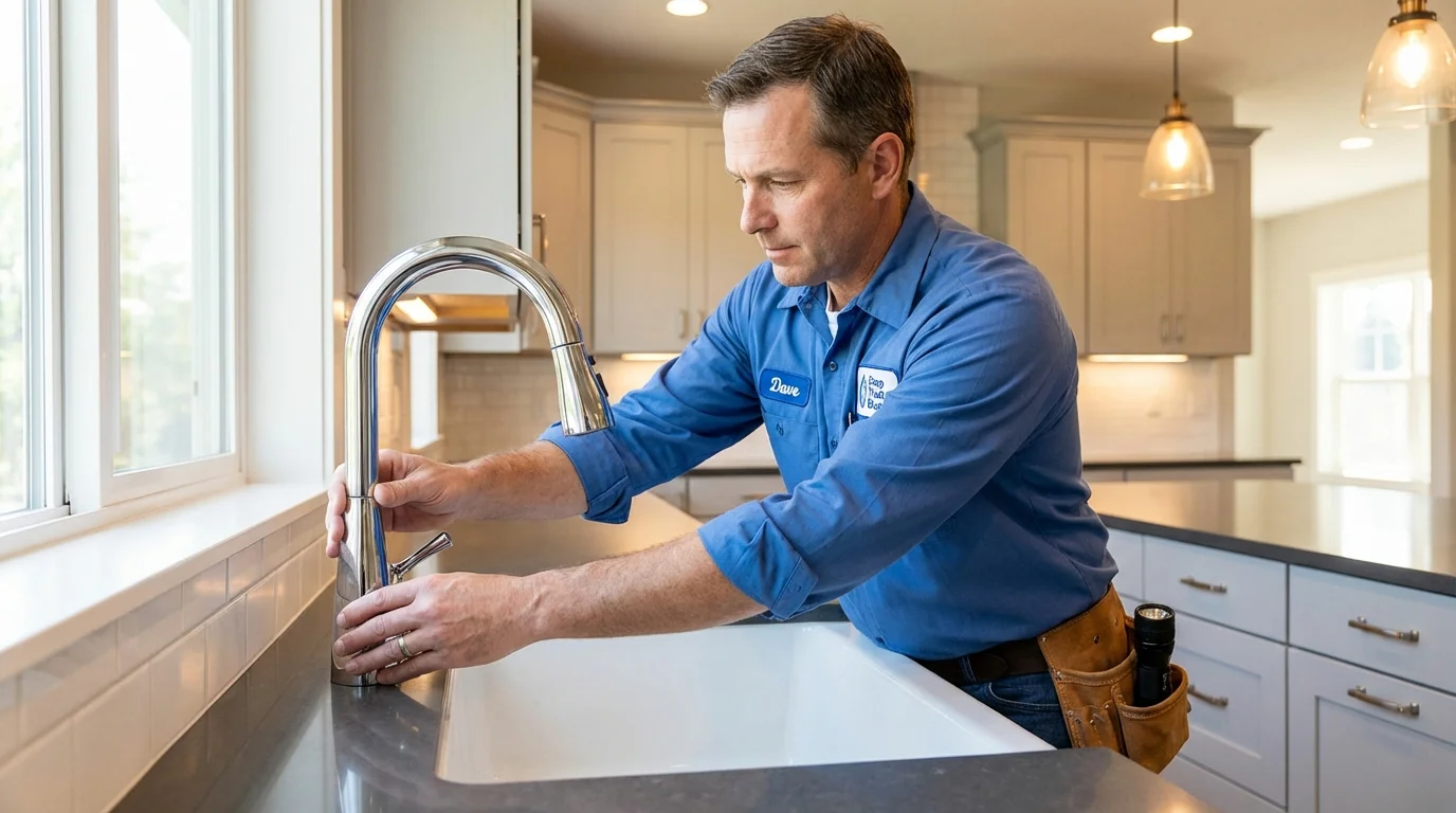 Kitchen faucet installation by Johns Plumbing LLC in Phenix City