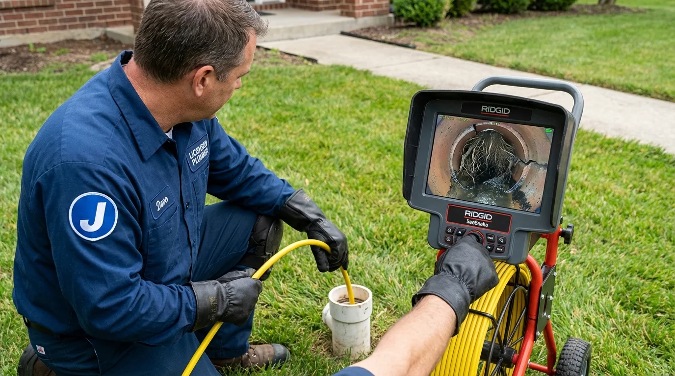 Sewer camera inspection being performed by Johns Plumbing LLC in Phenix City